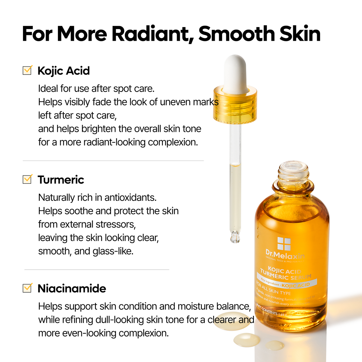 Kojic Acid Turmeric Serum - Dr.Melaxin.us