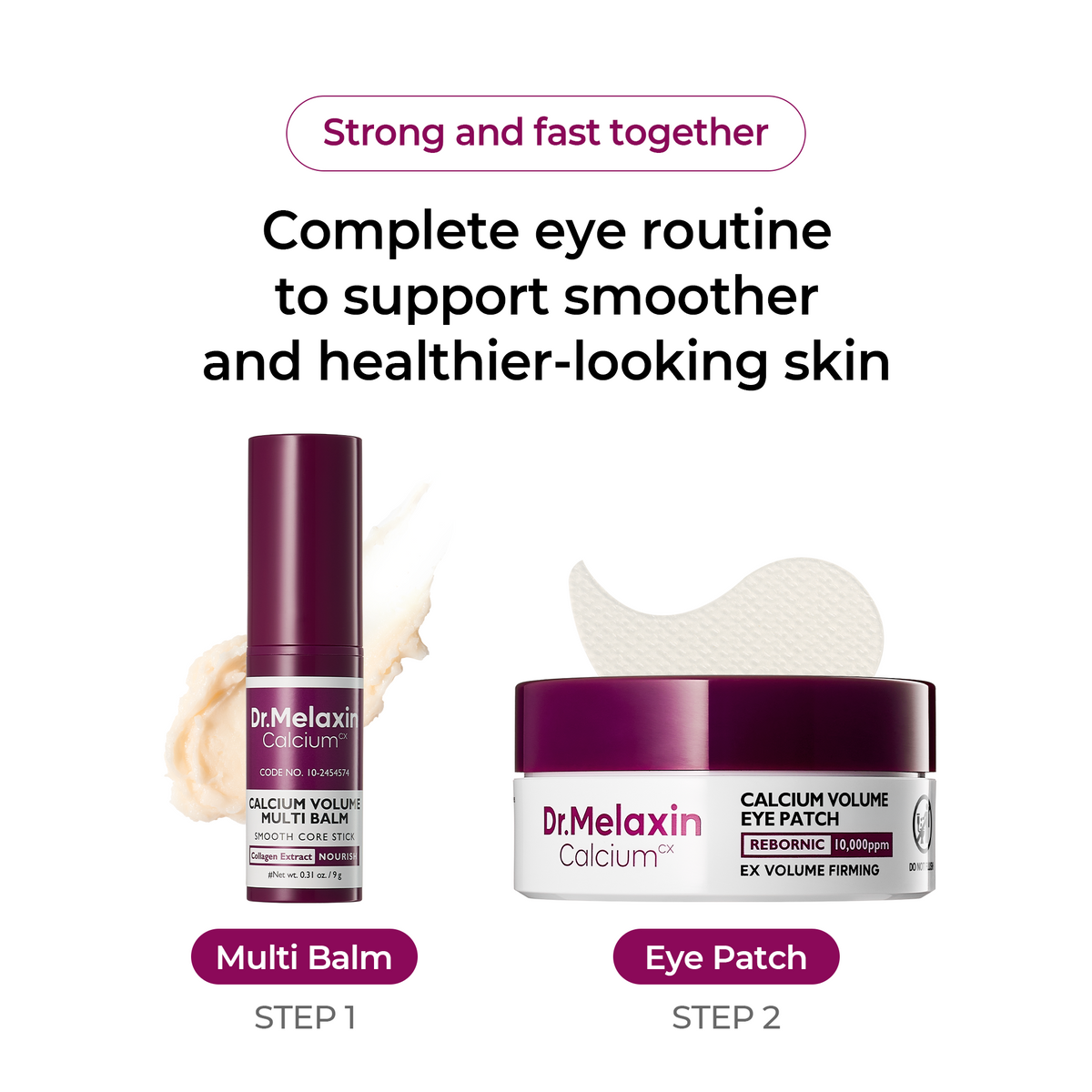 [TikTok Bestseller] Calcium Volume Multi Balm & Eye Patch 60ea - Dr.Melaxin.us
