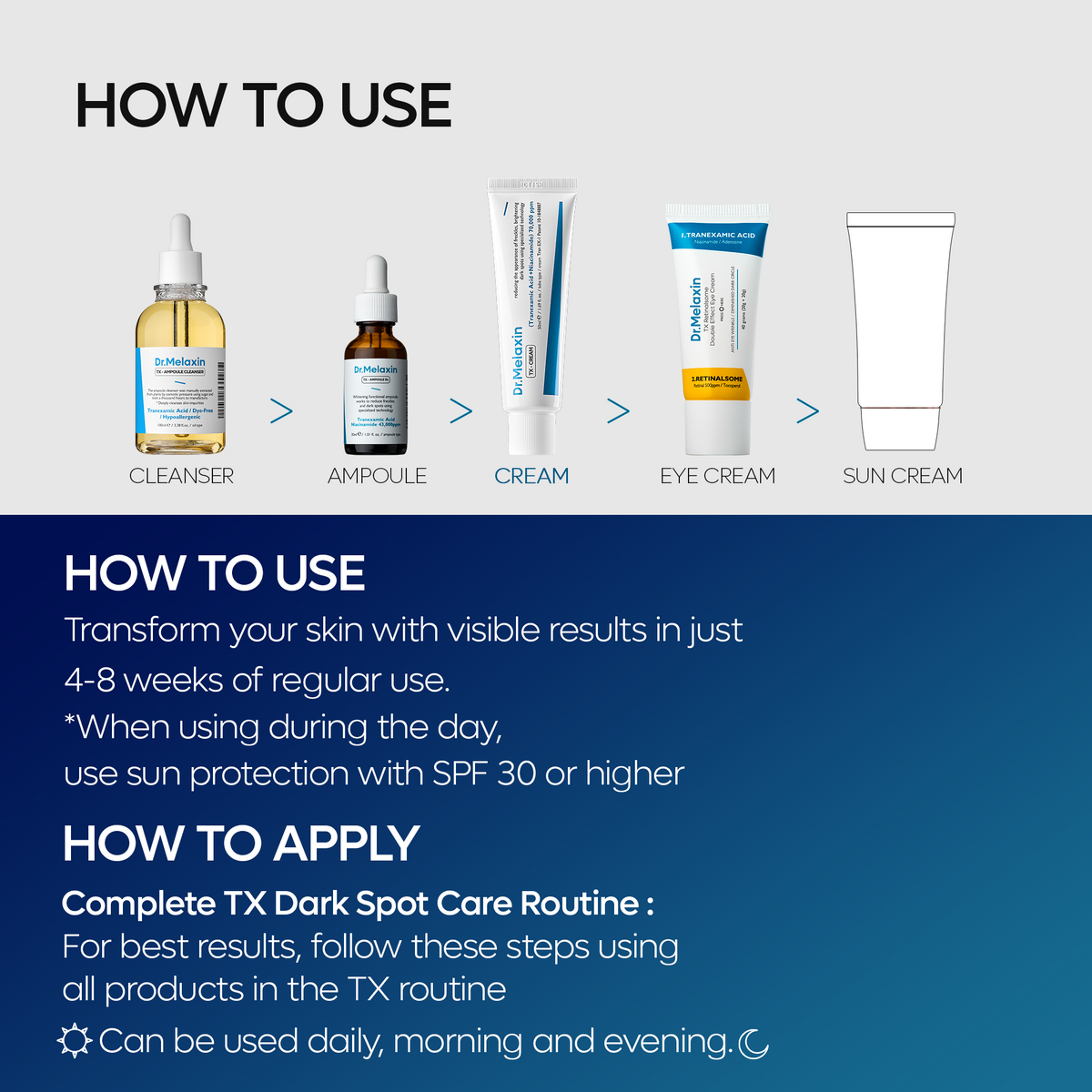 TX Tranexamic Acid Dark Spot Care Line - Dr.Melaxin.us