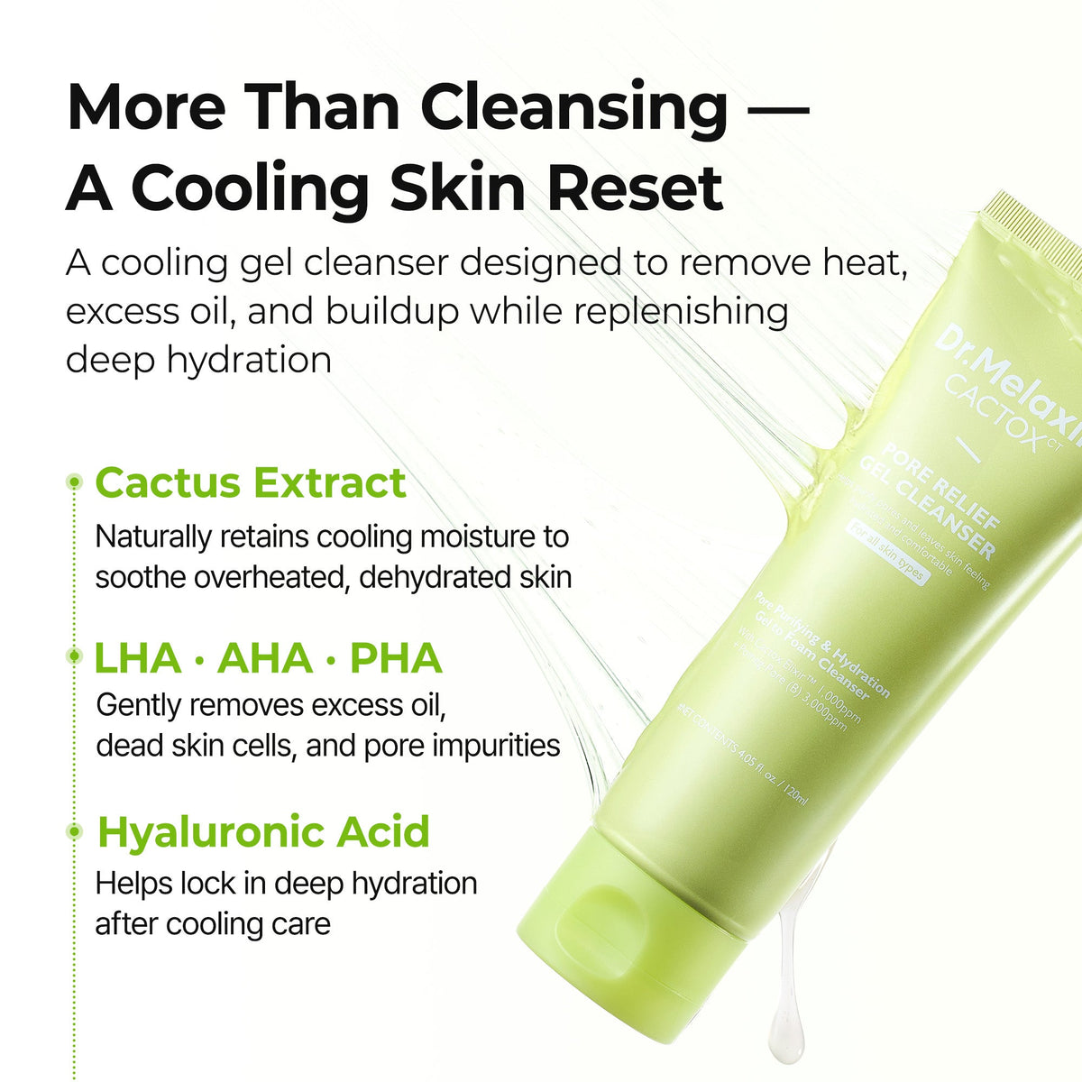 Cactox Pore Relief Gel Cleanser - Dr.Melaxin.us
