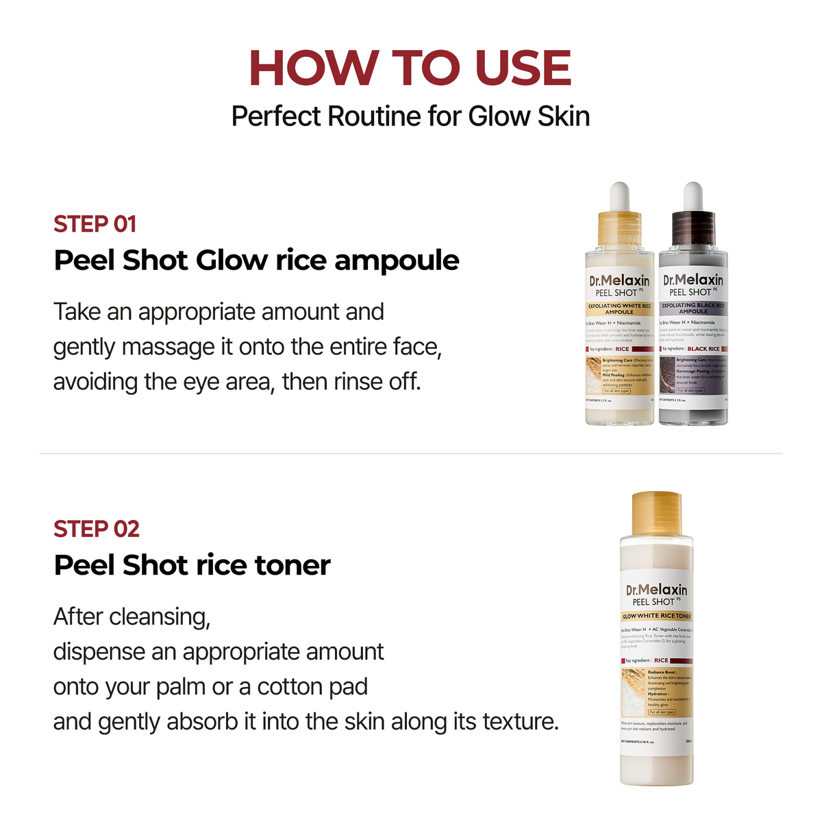 Peel Shot Glow Rice Routine - Dr.Melaxin.us