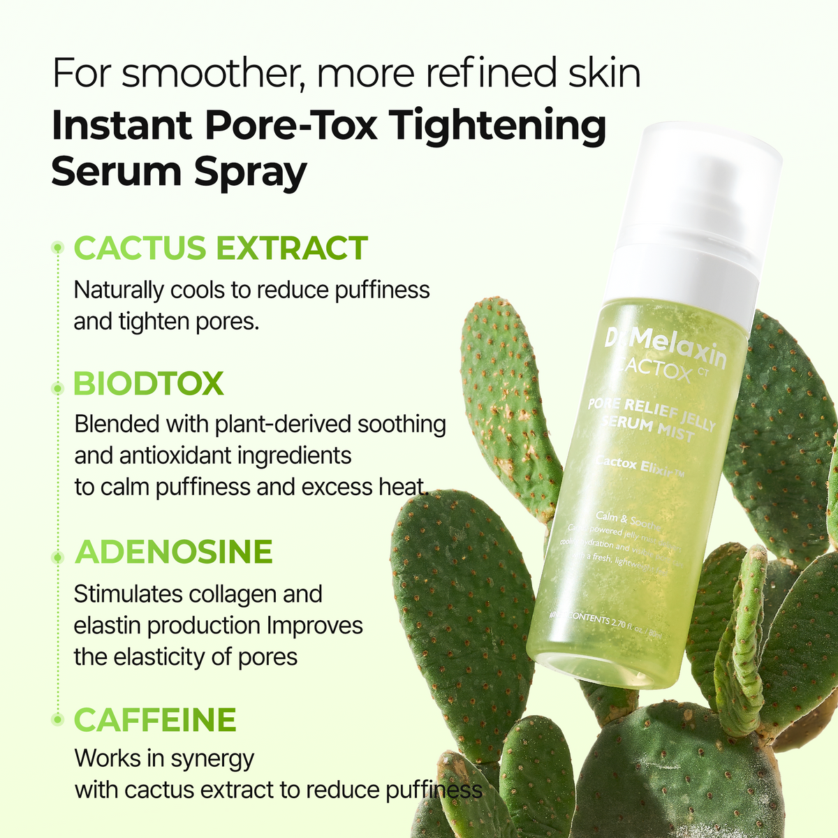 Cactox Pore Relief Jelly Serum Mist - Dr.Melaxin.us