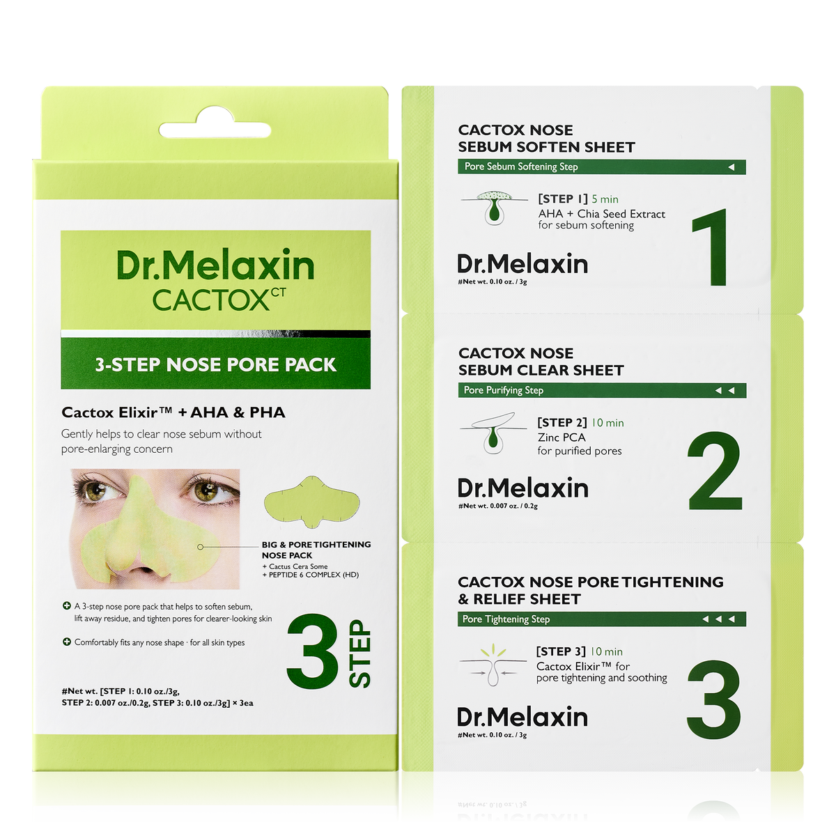 Cactox 3-Step Nose Mask Pack - Dr.Melaxin.us