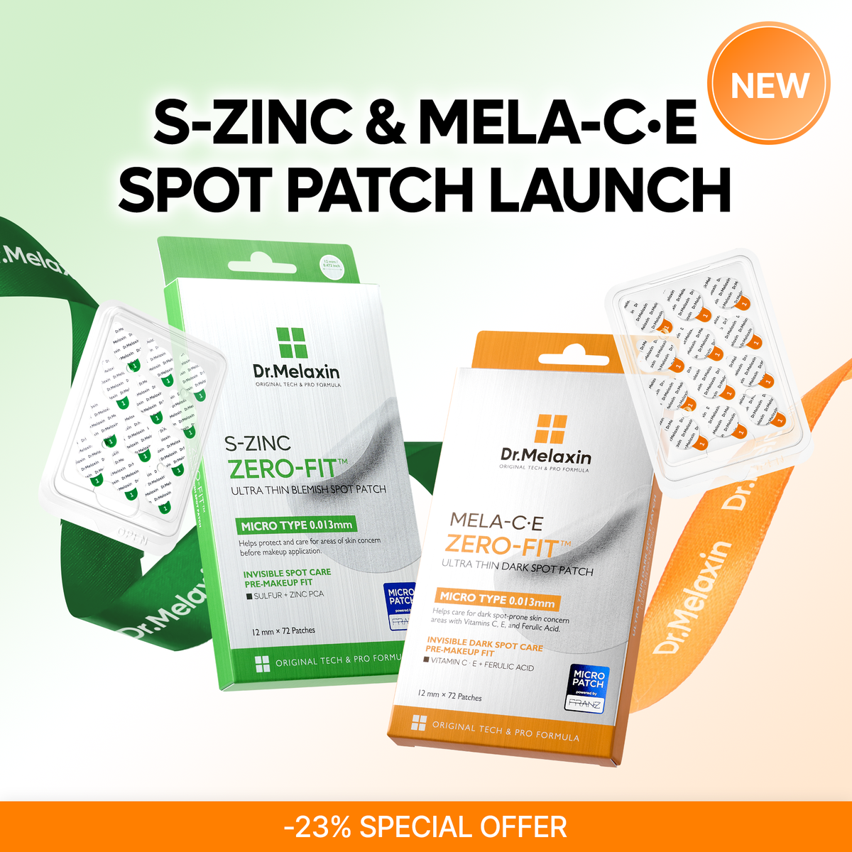 S-ZINC ZERO FIT Ultra Thin Blemish Spot Patch - Dr.Melaxin.us