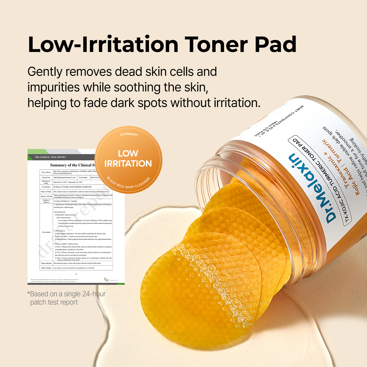 Kojic Acid Turmeric TX Toner Pad 70pads - Dr.Melaxin.us