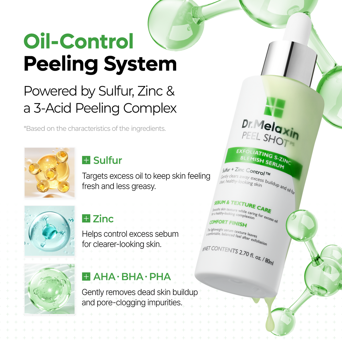 PEEL SHOT Exfoliating S-ZINC Blemish Serum - Dr.Melaxin.us