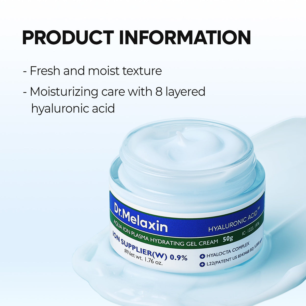 Aqua Ion Plasma Hydrating Gel Cream - Dr.Melaxin.us