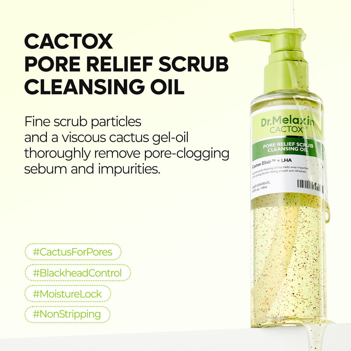 Cactox Pore Relief Scrub Cleansing Oil - Dr.Melaxin.us