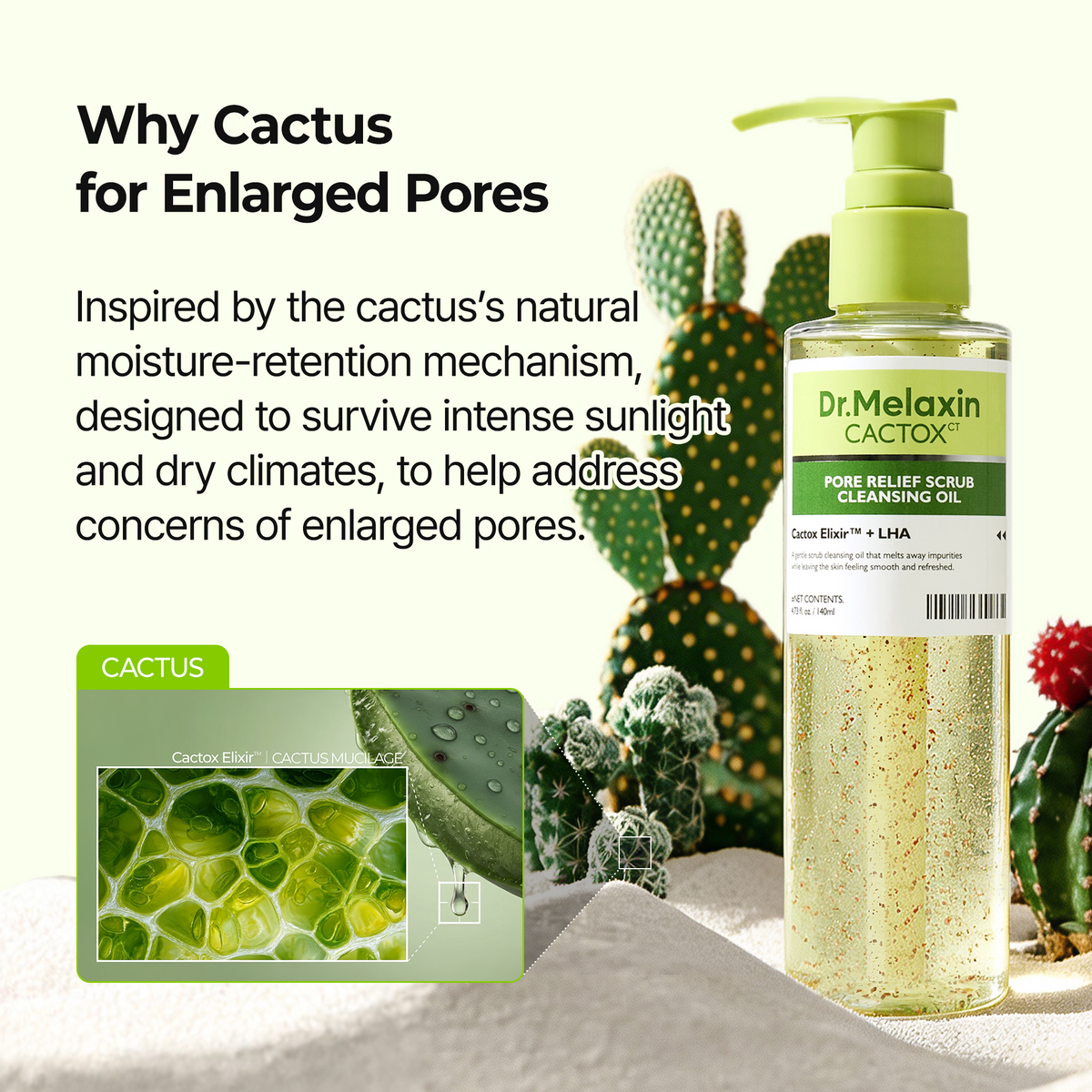 Cactox Pore Relief Scrub Cleansing Oil - Dr.Melaxin.us